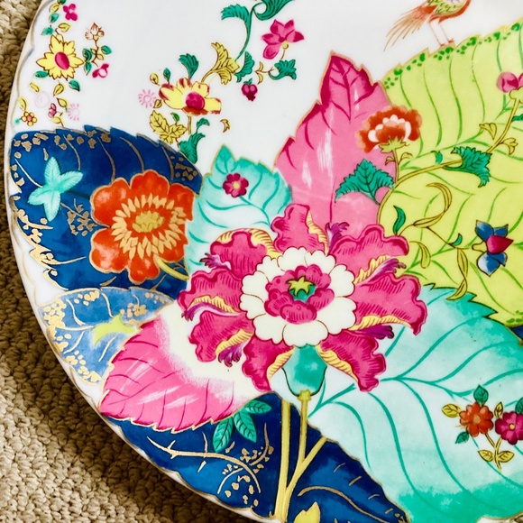 mottahedeh tobacco leaf dessert plate Tobacco-Leaf by eight colors including 22K gold and five firings to manufacture Tobacco Leaf Bread & Butter